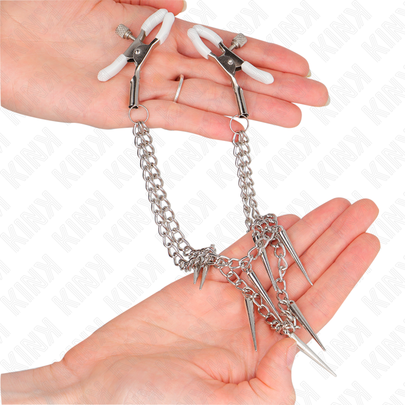 KINK Pinças para Bicos com Correntes de Pontos 30 CM para estimulação BDSM