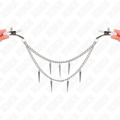 KINK Pinças para Bicos com Correntes de Pontos 30 CM para estimulação BDSM