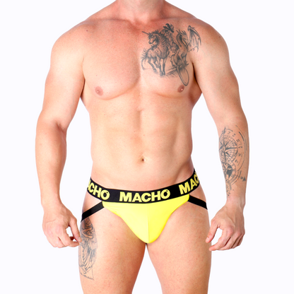 Jockstrap Lycra Bumbum Aberto Amarelo