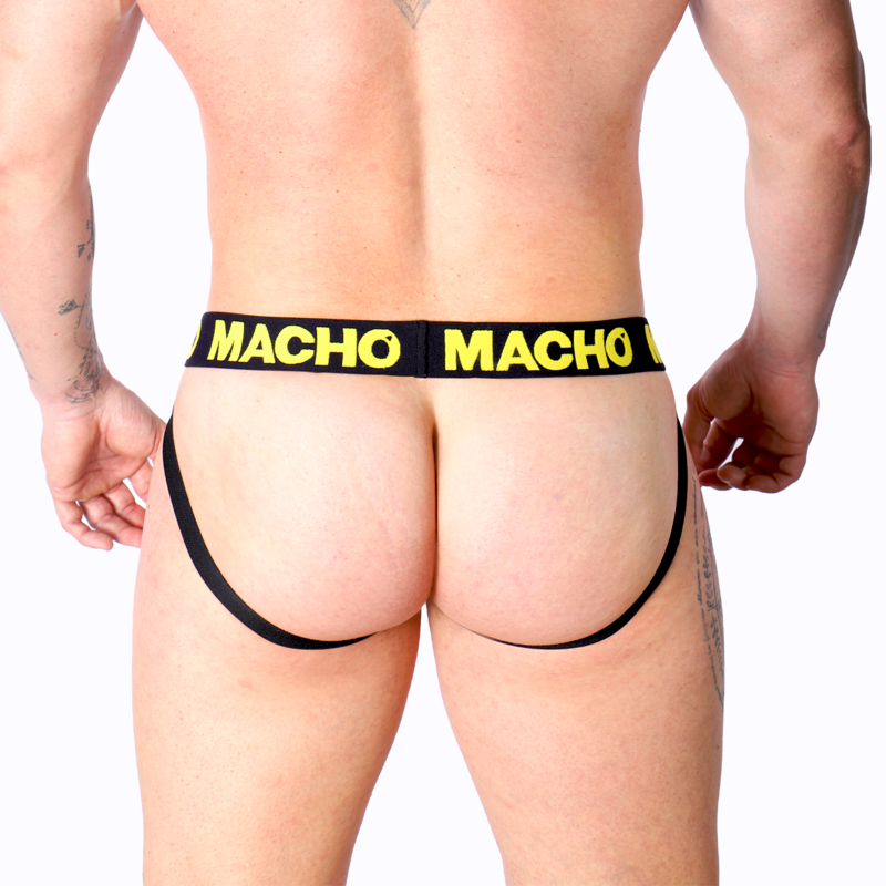 Jockstrap Lycra Bumbum Aberto Amarelo