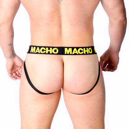 Jockstrap Lycra Bumbum Aberto Amarelo