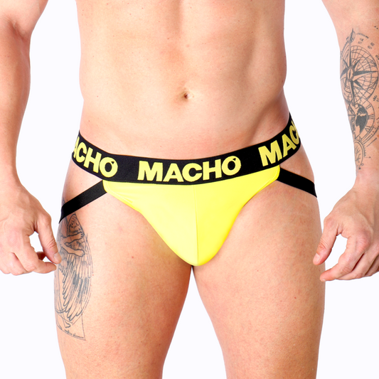 Jockstrap Lycra Bumbum Aberto Amarelo