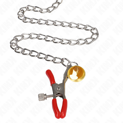 Pinças Triplas KINK Vermelhas com Corrente 30cm para Mamilos e Clitóris