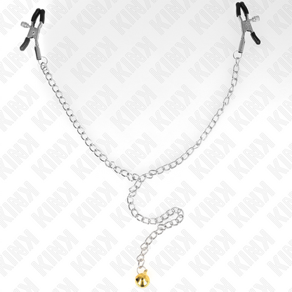 Close-up das KINK Pinças de Corrente com Sino 30 CM, mostrando o design de corrente e os sinos.