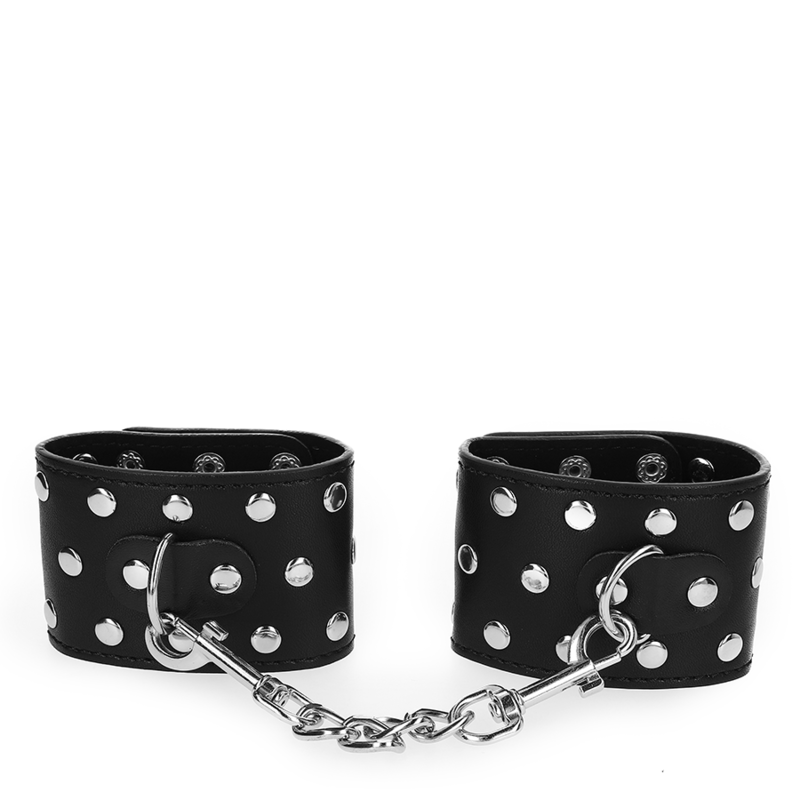 Retenções de Pulso com Rebites Pretos Ajustáveis 19-24 CM x 5,5 CM