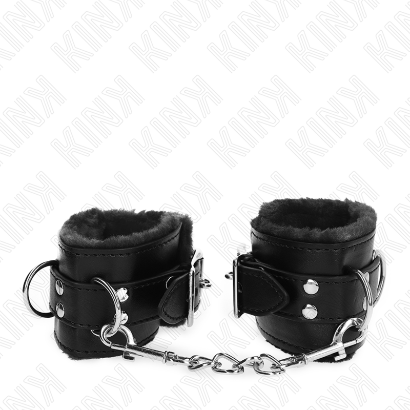 KINK Pulseira de Pulso em Pele com Forro Preto e Cinto Ajustável (17-29 cm)