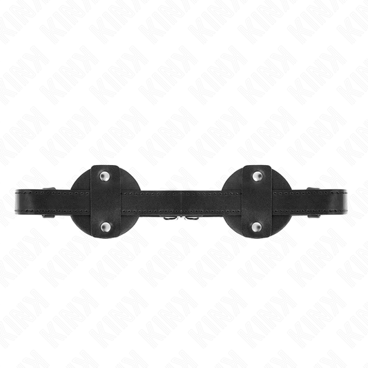 Venda Redonda Ajustável KINK de 5,9 cm para BDSM, focando na textura e nos detalhes de ajuste.