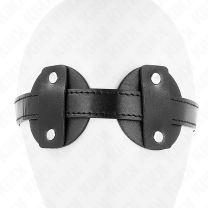 Venda Redonda Ajustável KINK de 5,9 cm para BDSM, focando na textura e nos detalhes de ajuste.
