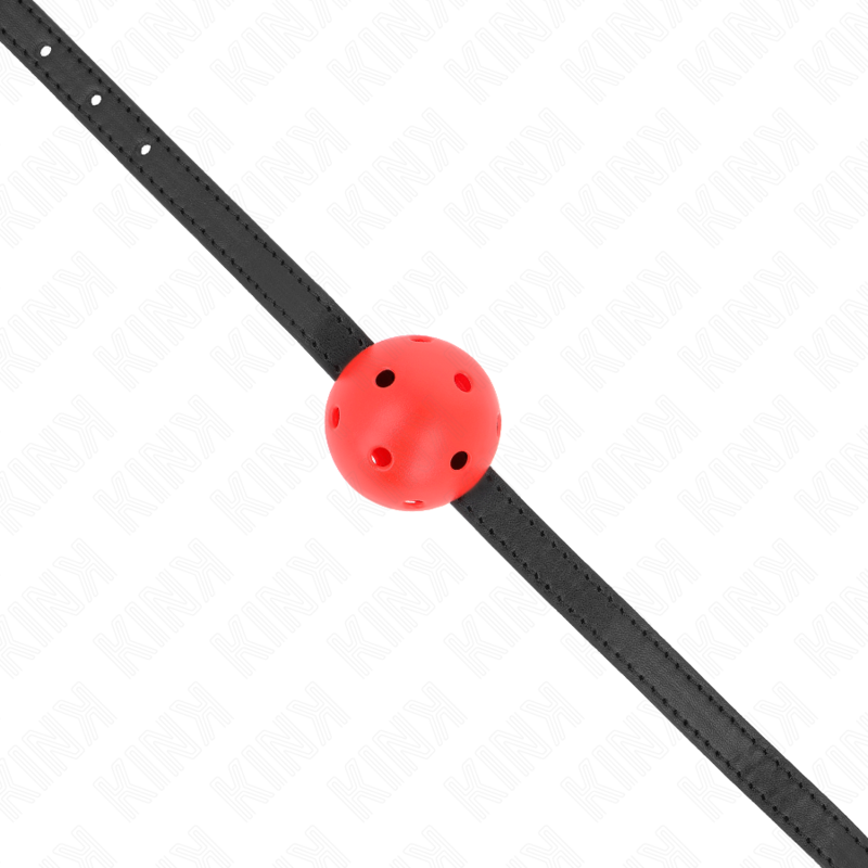 KINK Bola Mordaça Simplicity Respirável Vermelha 4,5 cm para BDSM