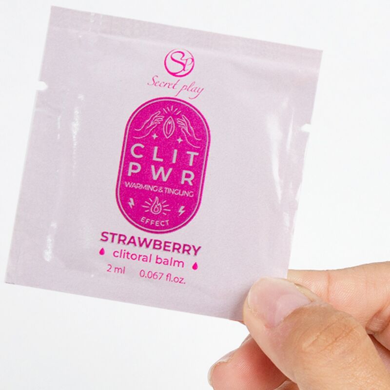 SECRETPLAY Lubrificante Sabor Morango Dose Única 2ml para prazer íntimo e massagem