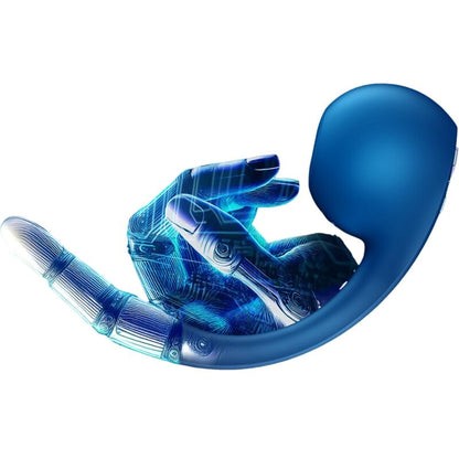 Satisfyer Pro+ Wave 4 Vibrador de Ponto G e Clitóris com App em Azul Escuro.
