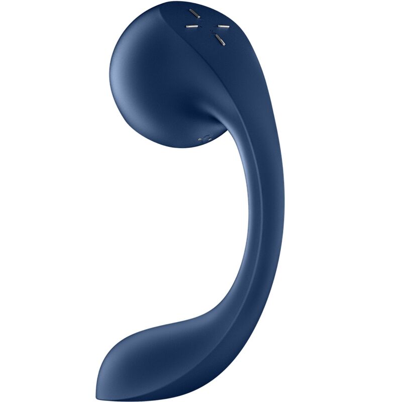 Satisfyer Pro+ Wave 4 Vibrador de Ponto G e Clitóris com App em Azul Escuro.