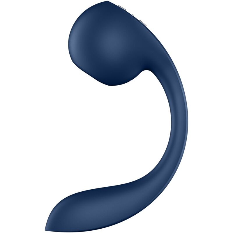 Satisfyer Pro+ Wave 4 Vibrador de Ponto G e Clitóris com App em Azul Escuro.