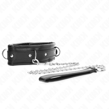KINK Colar Pesado com Cinto 65 CM Ajustável, ideal para jogos de domínio e submissão.