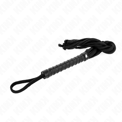 KINK Chicote de Corda Preto 56 CM para jogos BDSM
