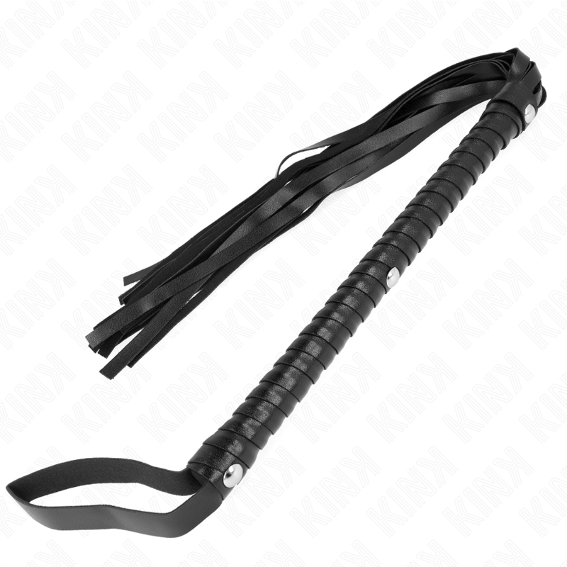 KINK Chicote de Cabo Longo BDSM 60 cm para sessões de dominação e submissão.