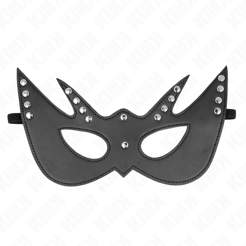 KINK Máscara Facial com Rebites Ajustável para jogos BDSM e role-play.