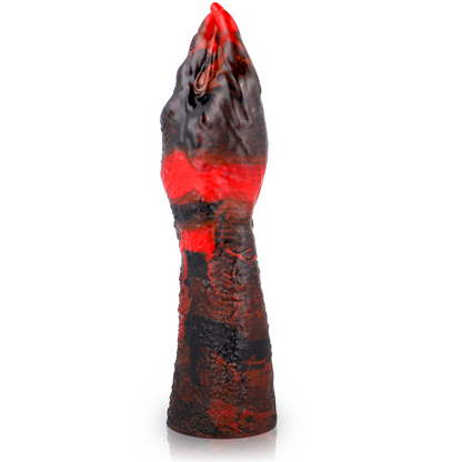 EPIC Dildo Lilith Silicone Líquido Grande, detalhe da textura e formato.