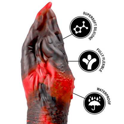 EPIC Dildo Lilith Silicone Líquido Grande, detalhe da textura e formato.