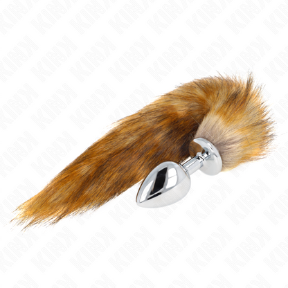 PLUG ANAL TAMANHO L 10 X 4 CM COM CAUDA SINTÉTICA 40 CM MARROM