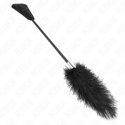 PENAS DE AVESTRUZ PARA CÓCEGAS COM PALETE DE RENDA 56 CM