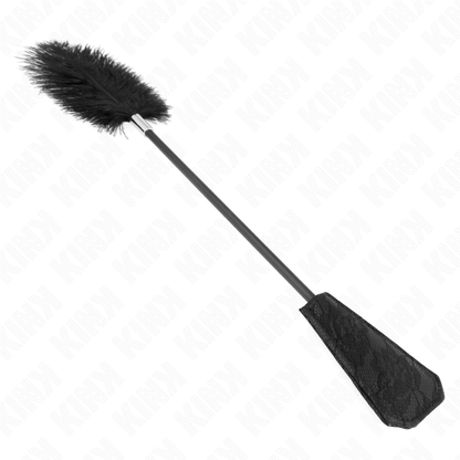 PENAS DE AVESTRUZ PARA CÓCEGAS COM PALETE DE RENDA 56 CM