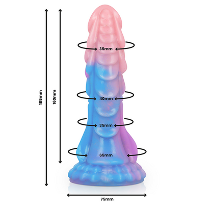 Dildo EPIC Ashtar com design humanoide extraterrestre, feito de silicone líquido.