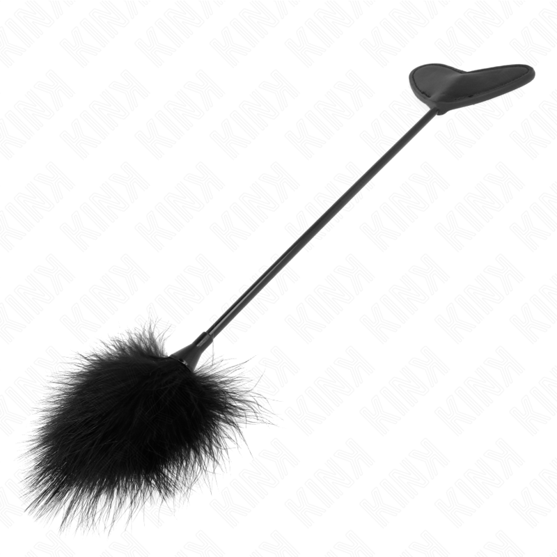 KINK Penas de Cócegas com Pá de Coração 31 CM, detalhe das penas e da pá em formato de coração.