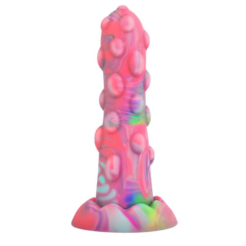 Dildo EPIC Nixie de silicone líquido com base de sucção, mostrando seu design elegante e textura suave.