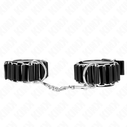 Retenções de Pulso Finas Dobradiçadas Pretas Ajustáveis 16-22cm