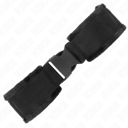 Retenções de Pulso Nylon Hook&Loop Vermelho-Preto Ajustáveis 25-35cm