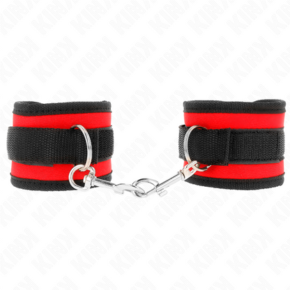 Algemas de Pulso Nylon Ajustáveis Vermelho-Preto