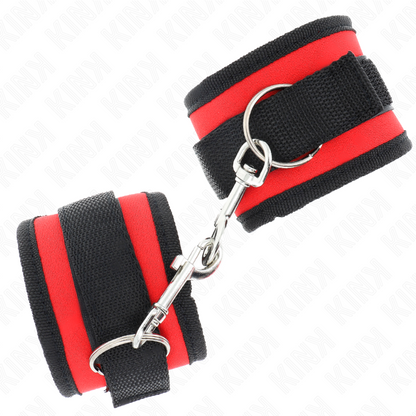 Algemas de Pulso Nylon Ajustáveis Vermelho-Preto