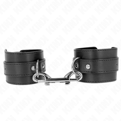 KINK Algemas de Pulso com Rebites e Fivela Preta Ajustável 17-28cm