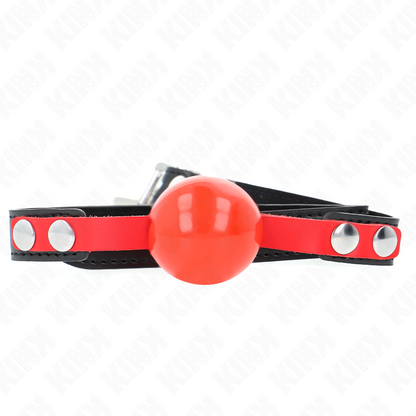 Mordaça de bola KINK TPE Macia 4 CM ajustável para experiências BDSM.