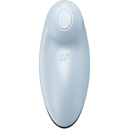 Satisfyer Tap & Climax 2 Vibrador e Estimulador Azul, com design ergonómico e silicone suave para dupla estimulação.