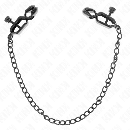 KINK Pinças de Corrente Plana Pretas 30 CM para estimulação BDSM.