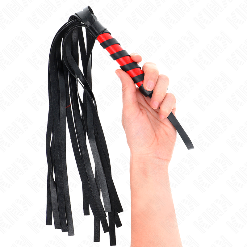 KINK Chicote Cabo Curto BDSM 45 cm, detalhe do design e material