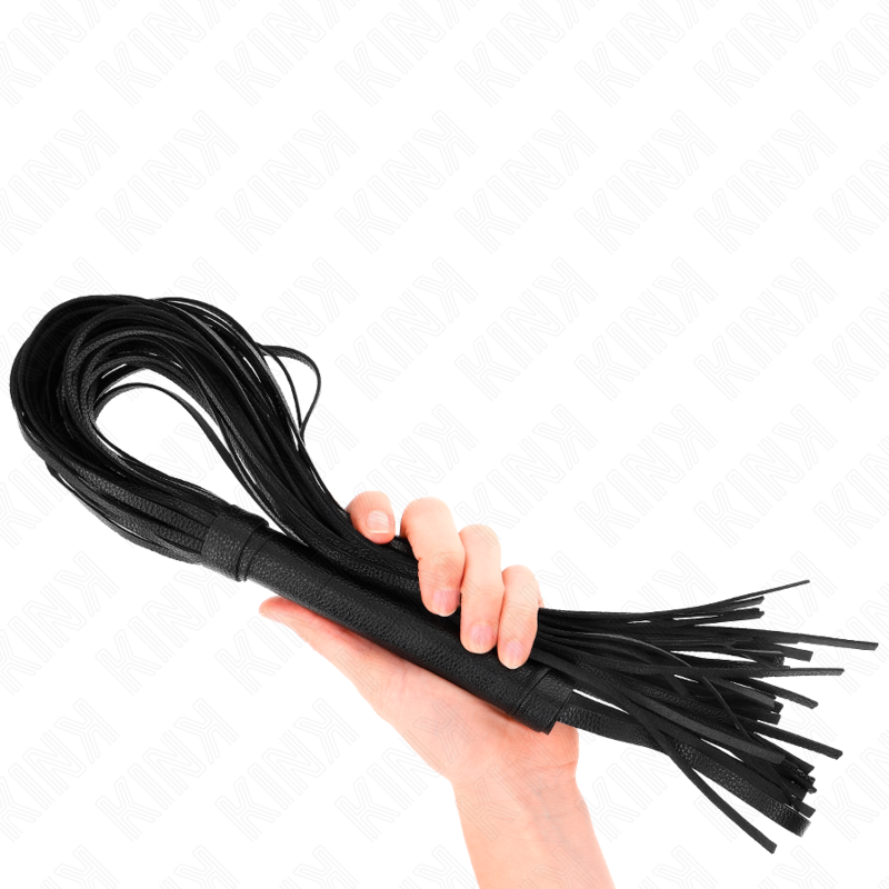 KINK Chicote de PVC Macio Preto 70 CM, ideal para experiências BDSM e brincadeiras sensoriais