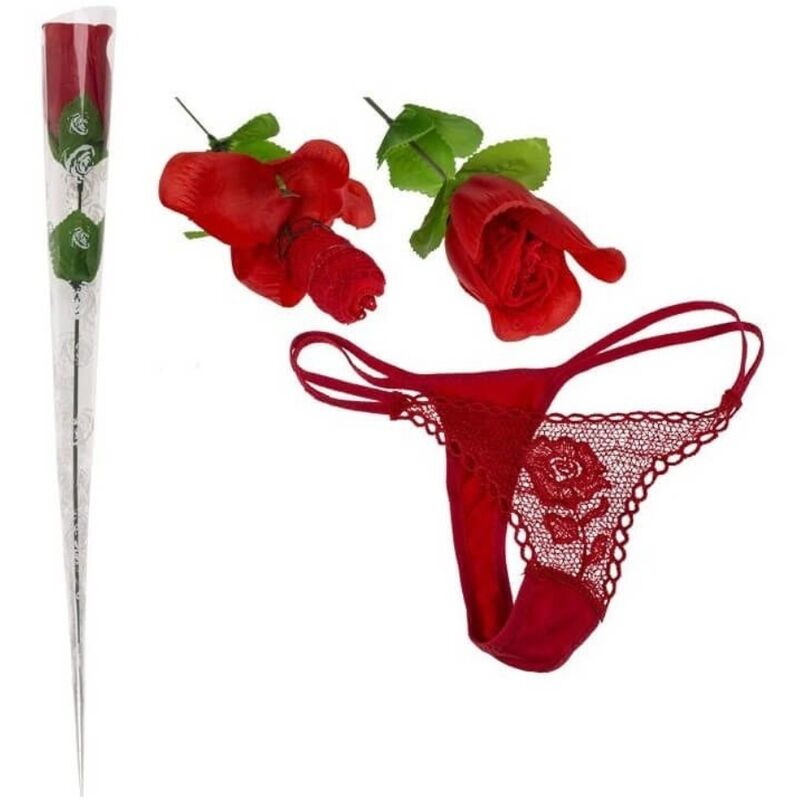 Tanga Surpresa em Forma de Rosa