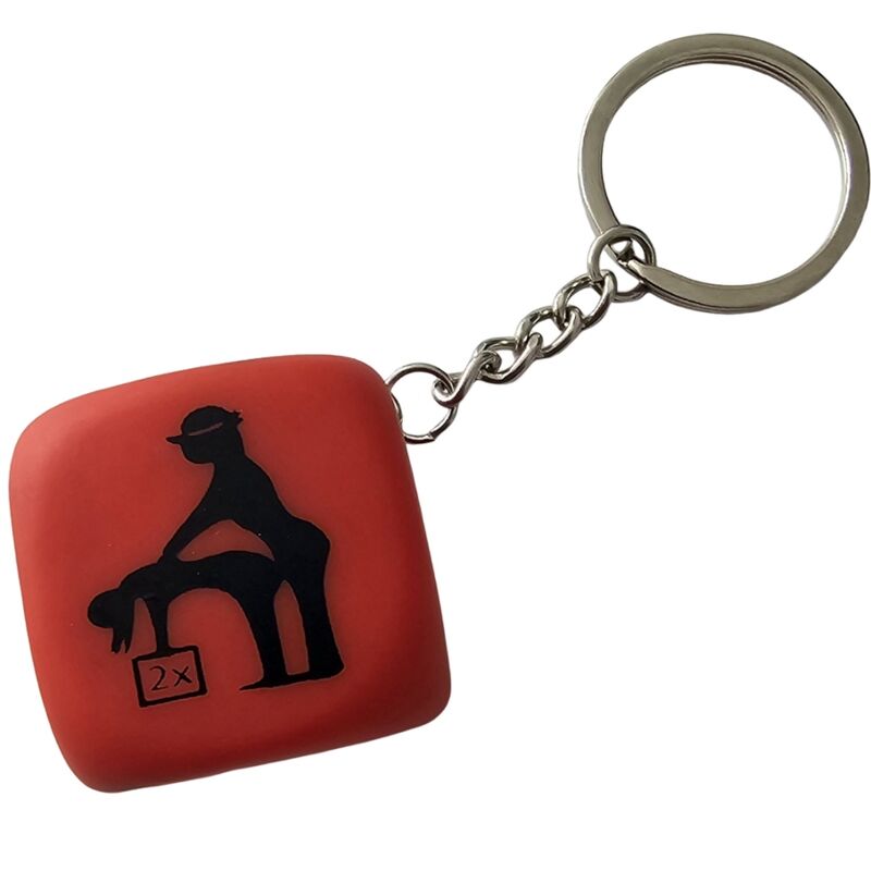 Dados de Posições Sexuais - Chaveiro Vermelho