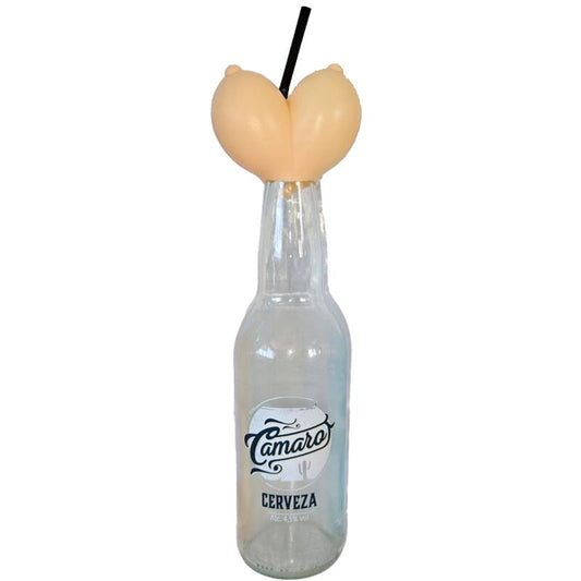Tampa Decorativa em Formato de Peito para Garrafa de Vidro 360ml