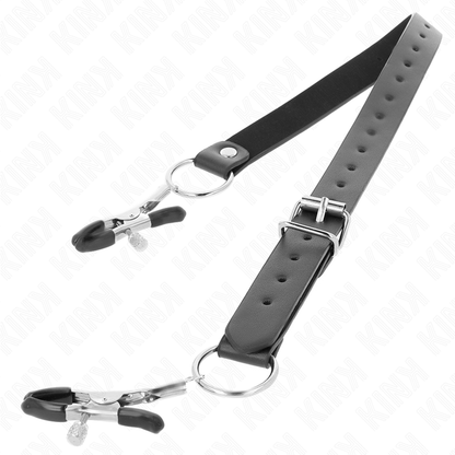 Detalhe das 4 Pinças de Clitóris Ajustáveis KINK para estimulação BDSM.