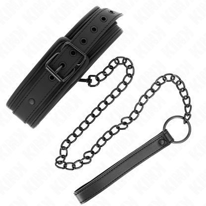 KINK Colar de Neoprene Bondage Modelo 1 com Cinto Ajustável, ideal para experiências BDSM.