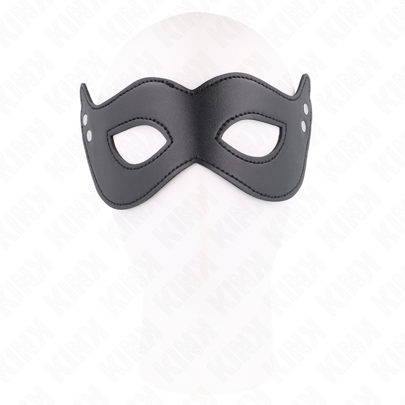 KINK Máscara de Couro com Rebites Modelo 1, ideal para BDSM e roleplay.