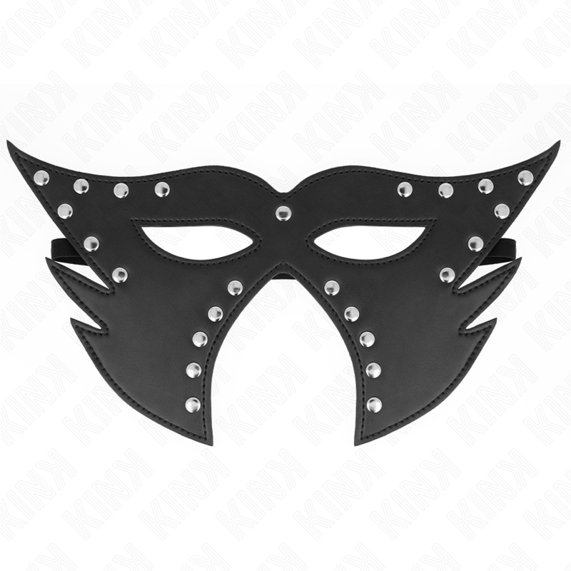 Máscara Facial de Gato KINK Modelo 2, detalhando o design e material para BDSM.