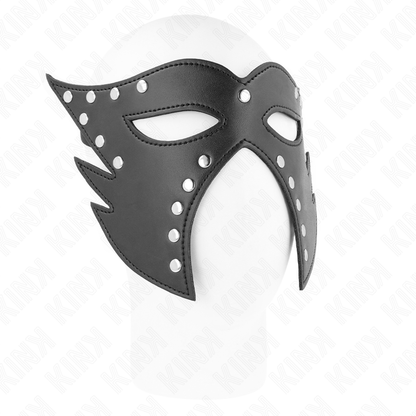 Máscara Facial de Gato KINK Modelo 2, detalhando o design e material para BDSM.