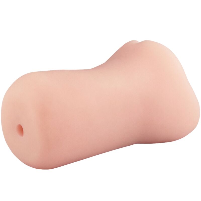 Close-up do Masturbador Masculino ALIVE Flex Vaginal Realista M, mostrando sua textura e abertura.