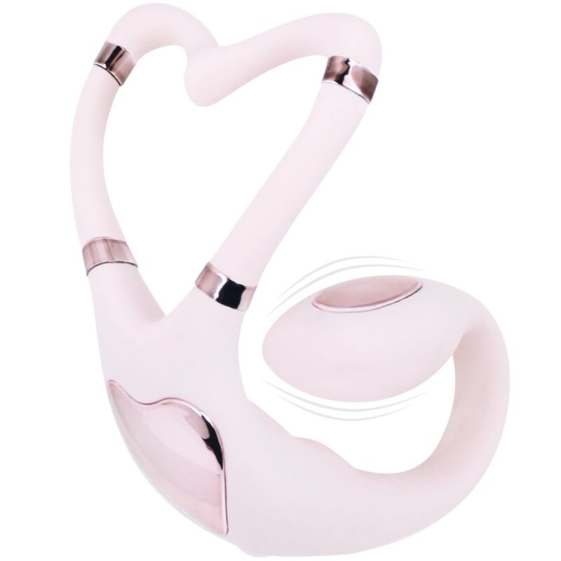 Vibrador Adrien Lastic Couple Secrets II de dupla estimulação rosa com controlo via app