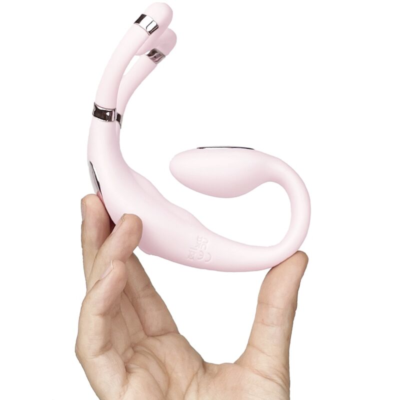 Vibrador Adrien Lastic Couple Secrets II de dupla estimulação rosa com controlo via app